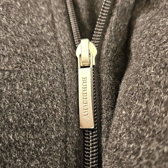 Burberry Black Wool Cashmere Nova Check Plaid Quilted Jacket Coat Mens Medium M - Picture 16 of 16